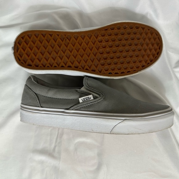 Vans classic slip on sneaker unisex men 5.5 women 7.0 light gray - Picture 4 of 7